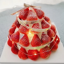 Strawberry-Decorated Cake