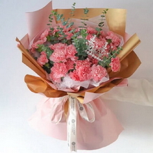 21 Stems of Pink Carnations Bouquet with Crown (Random)