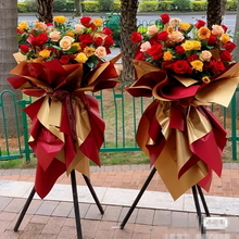 Multi-Colored Roses & Gerbera Daisies in Grand Opening Baskets