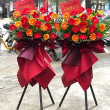 Pair of Multi-Colored Gerbera Daisy Opening Baskets