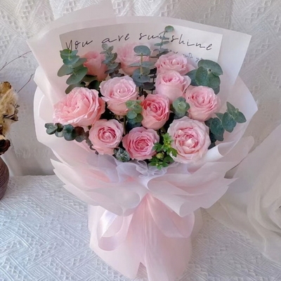 Joyful Overture Pink Rose Arrangement
