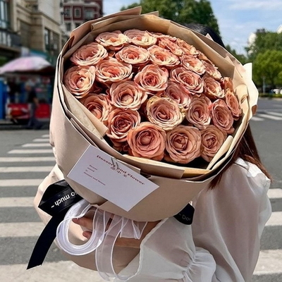 Life's Journey Cappuccino Rose Bouquet