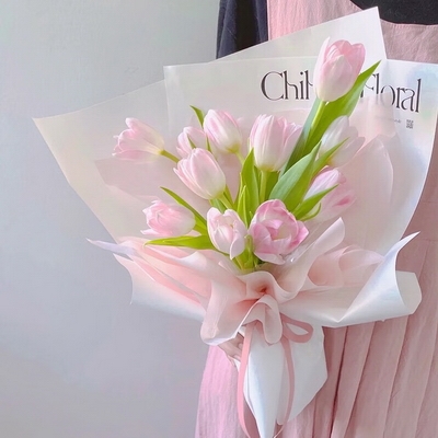 Everlasting Care Pink Tulip Bouquet