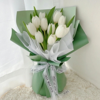 Perfect Encounter White Tulip Bouquet