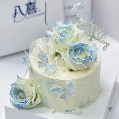 Enchanted Bloom Ice Cream Cake